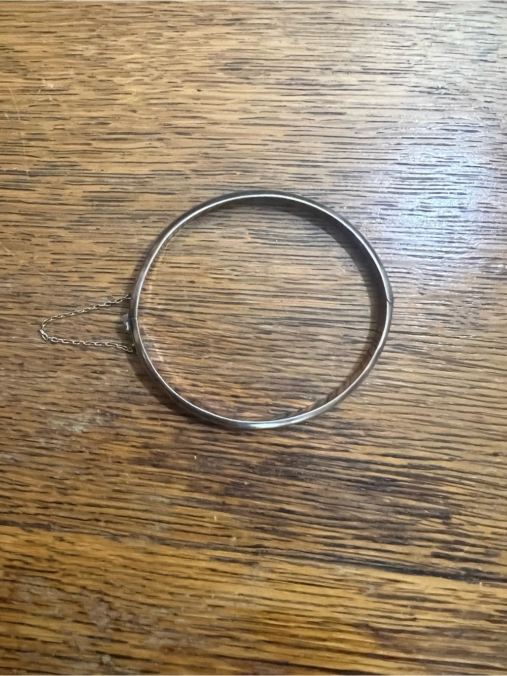 Vintage 925 Sterling Silver Hinged Bangle Bracelet - Picture 3 of 9